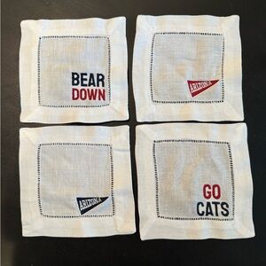 University of Arizona Embroidered Cocktail Napkins